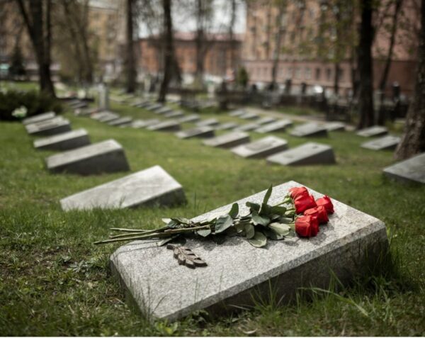 Flor sobre sepultura Flowers on the grave